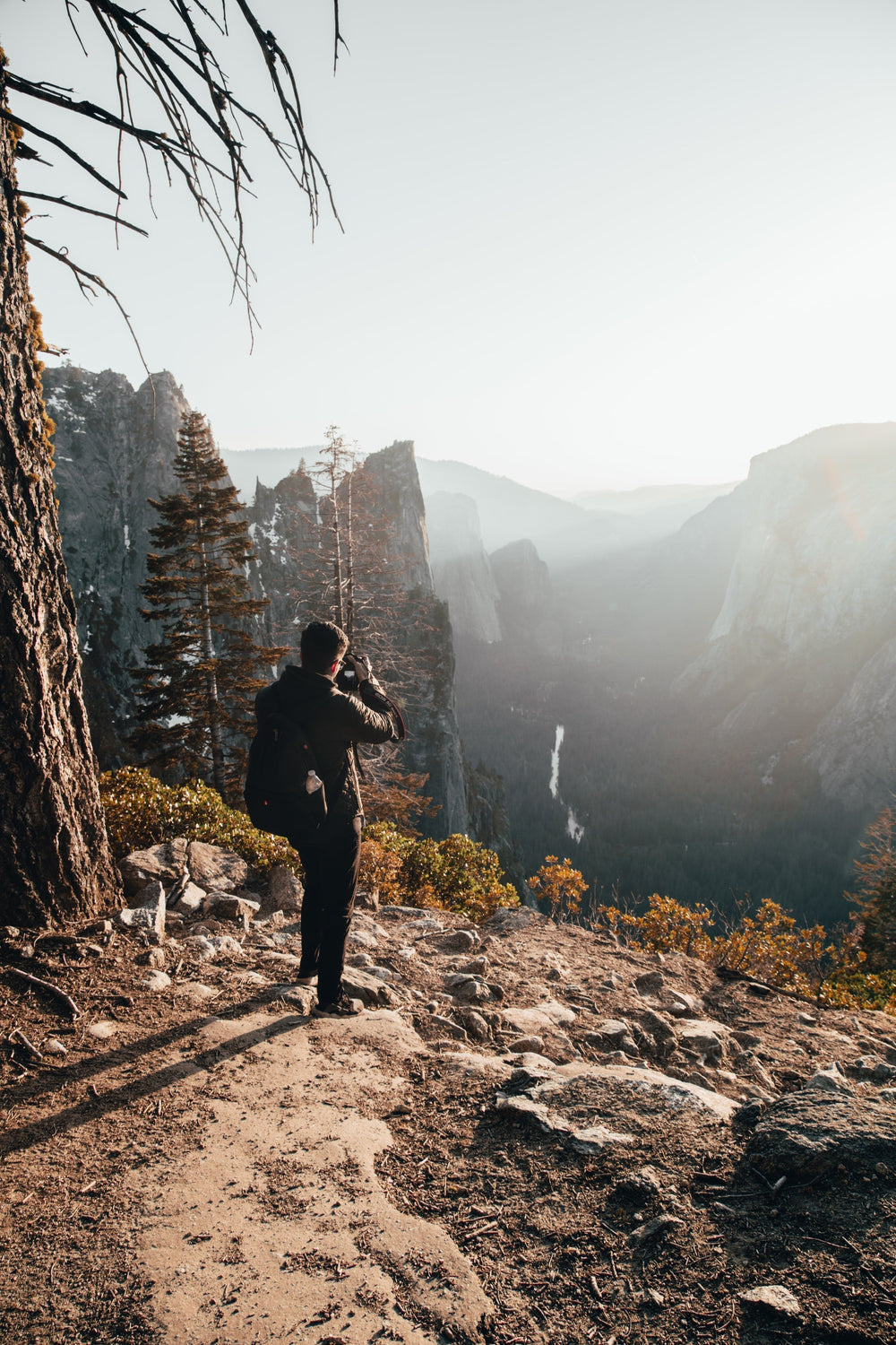 man in europe backpacking travel