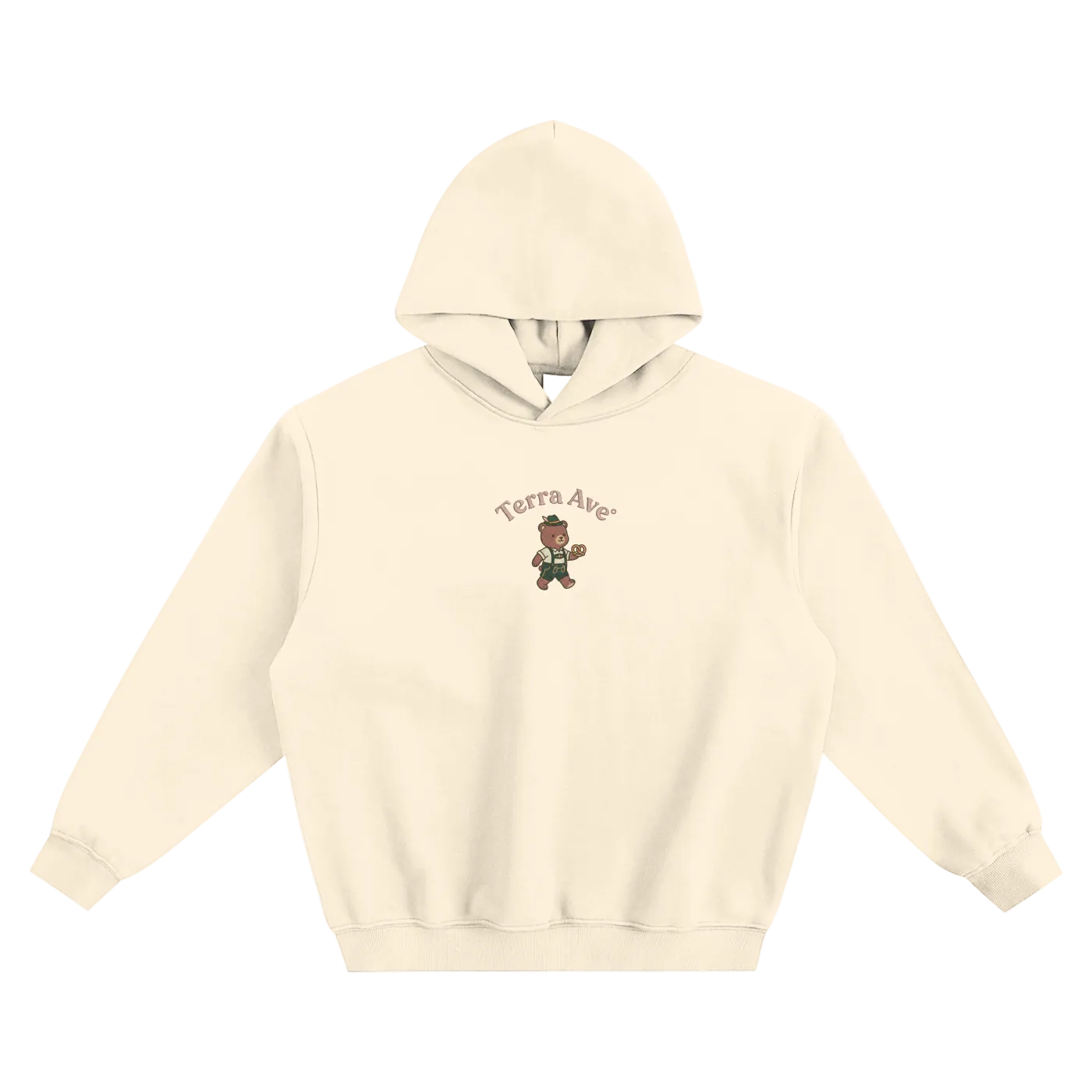 Deutschland bear hoodie German streetwear graphic hoodie front beige