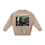 earth crewneck sand minimalist streetwear outfit back
