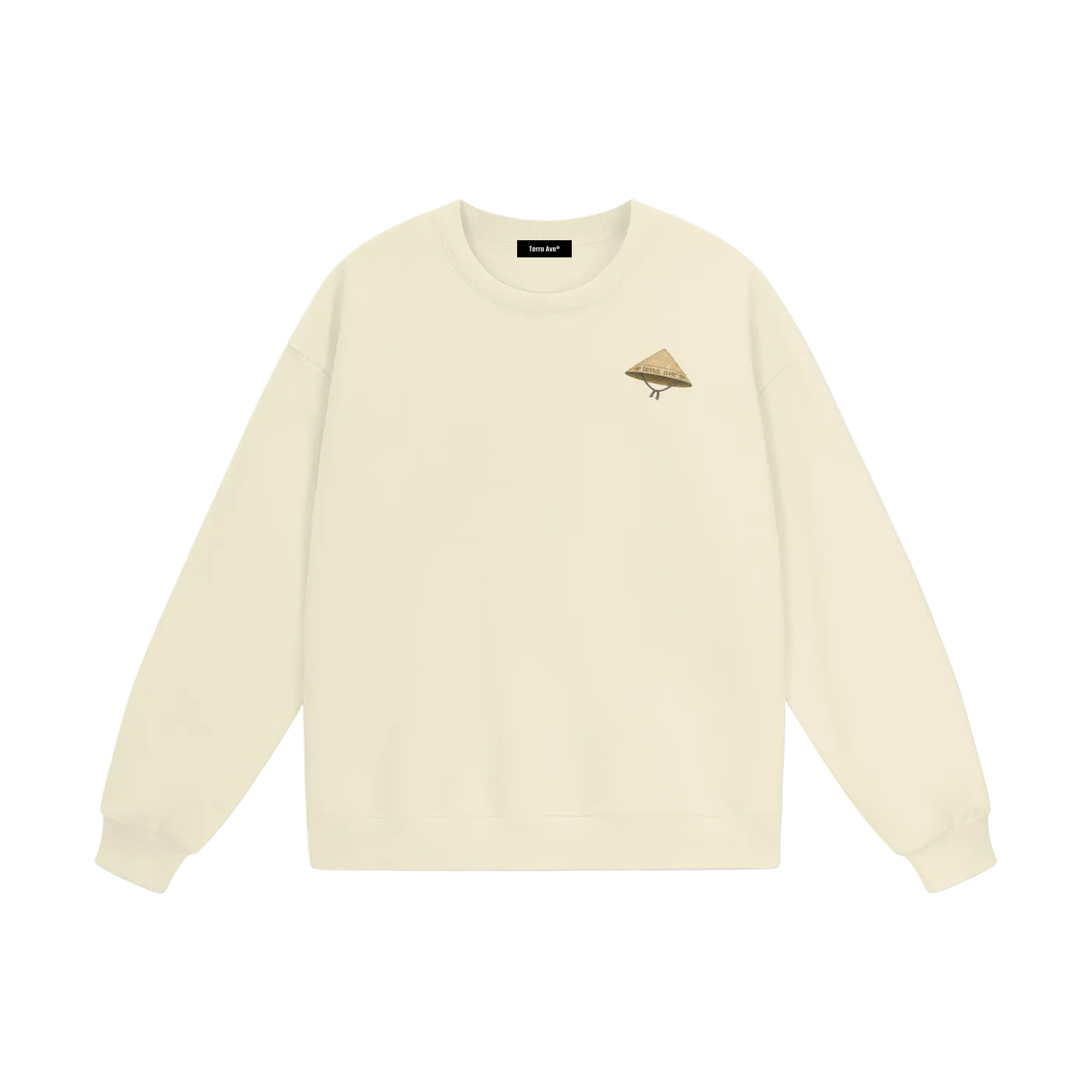 Vietnam graphic crewneck featuring bicycle countryside back print