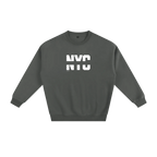 nyc coordinates crewneck new york streetwear sweatshirt gray front