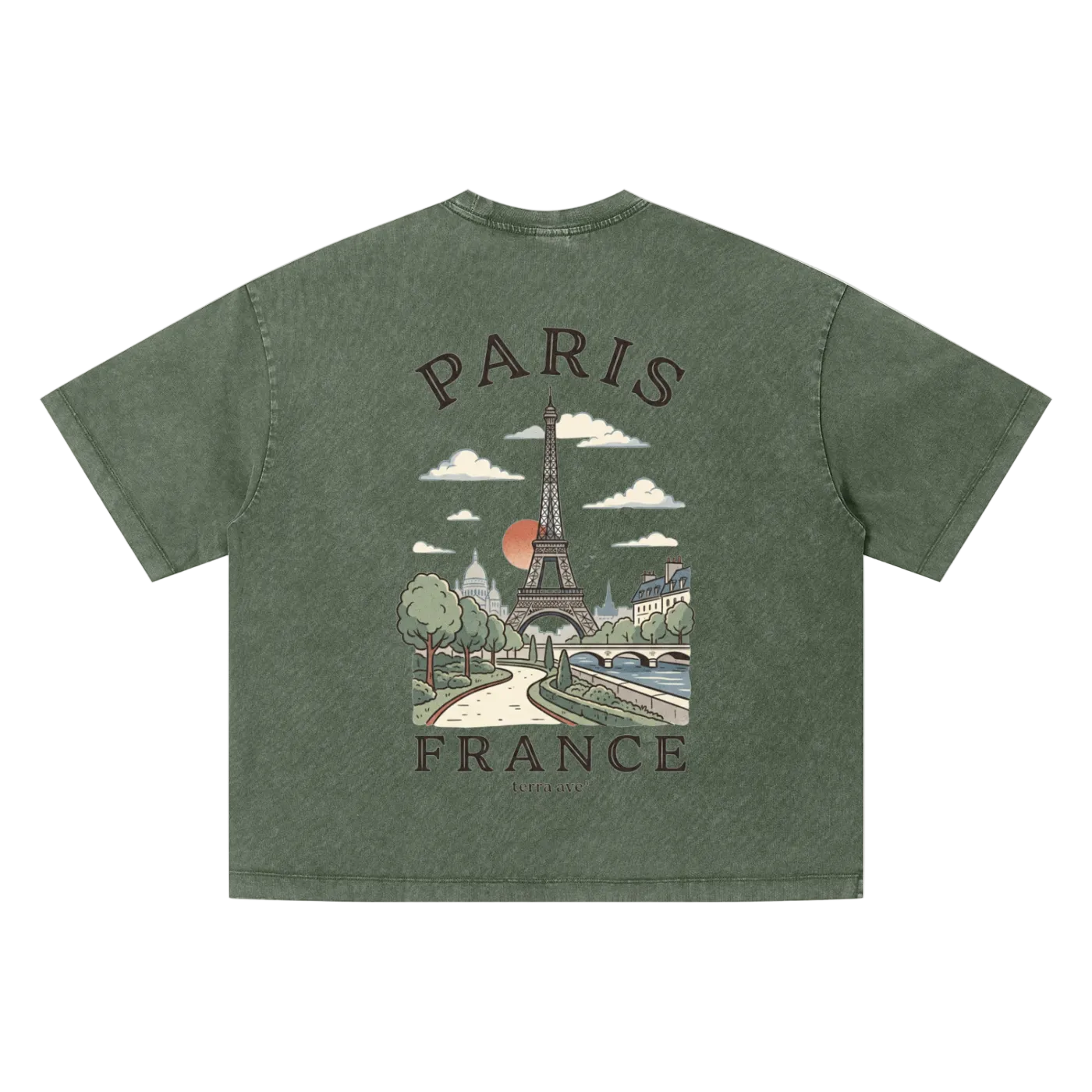 vintage paris t shirt eiffel tower artwork streetwear