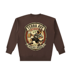 Oktoberfest crewneck brown heavyweight minimalist sweatshirt back