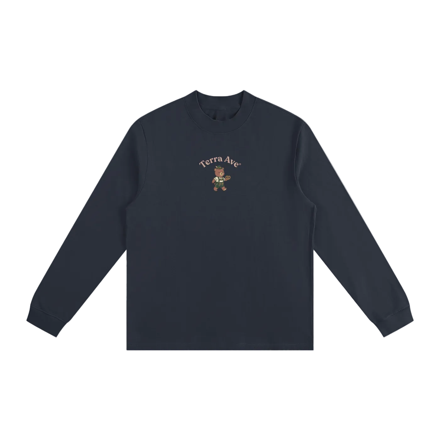 Deutschland bear long sleeve shirt German streetwear graphic front blue
