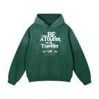 dont be a tourist hoodie heavyweight faded streetwear front green