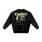 earth crewneck black minimalist streetwear outfit back