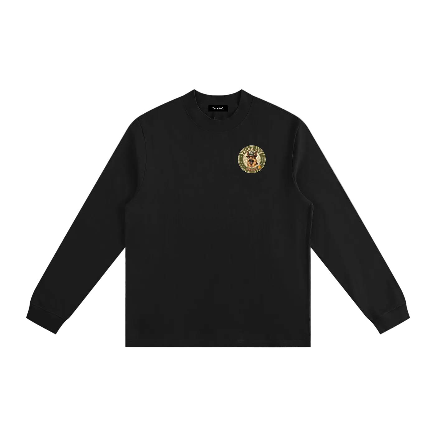 Oktoberfest long sleeve shirt black minimalist outfit front