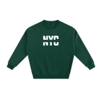 nyc coordinates crewneck new york streetwear sweatshirt front green