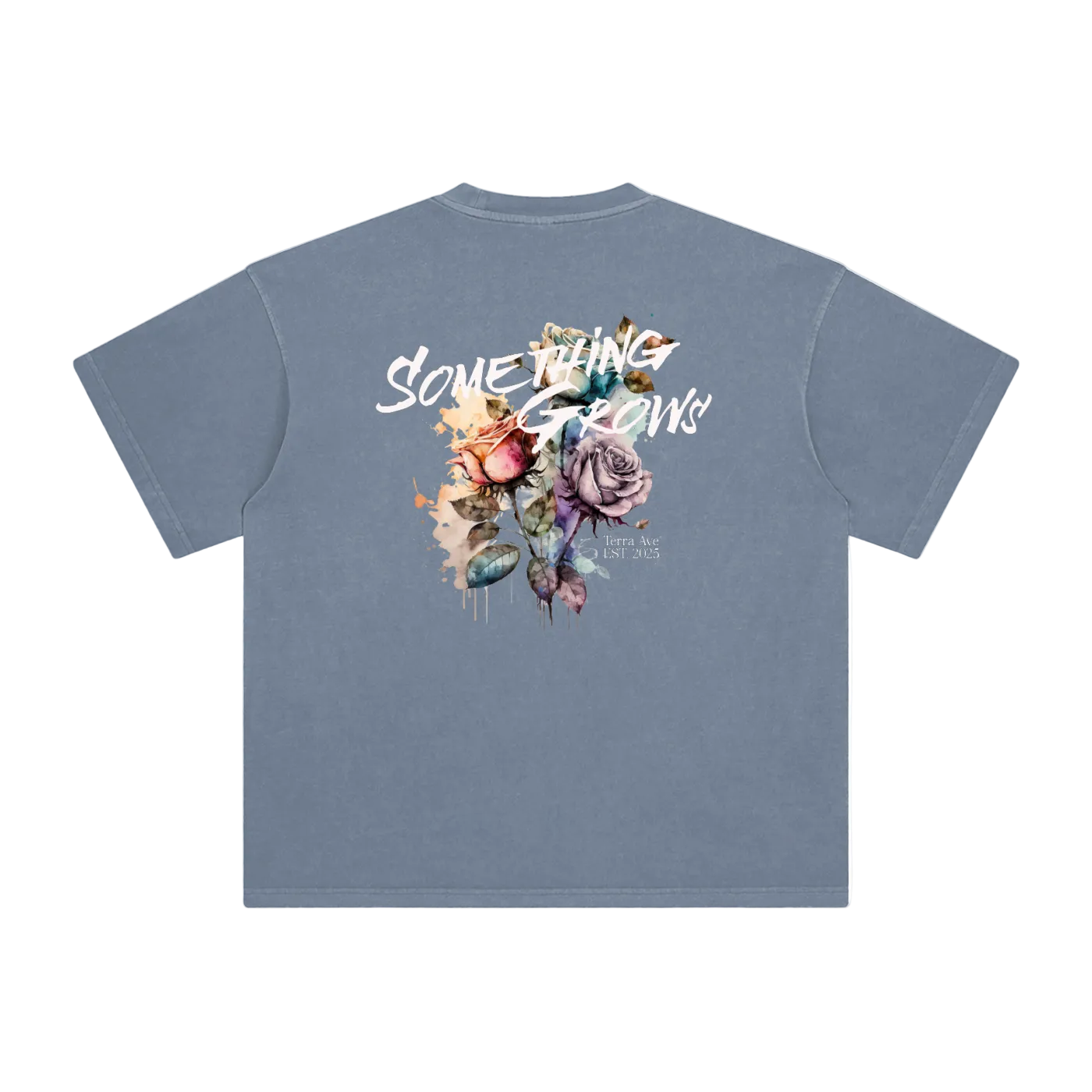 wherever we go vintage tee blue streetwear outfit back