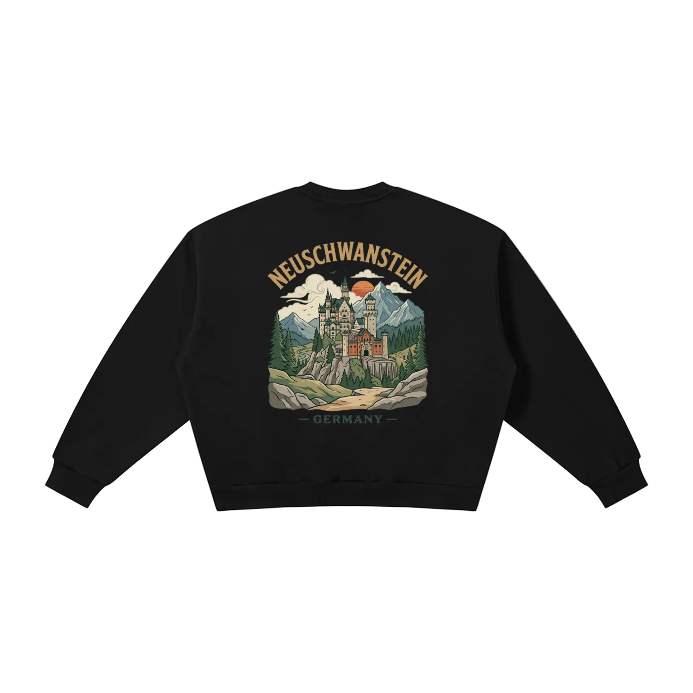 germany castle crewneck bavaria inspired streetwear sweatshirt