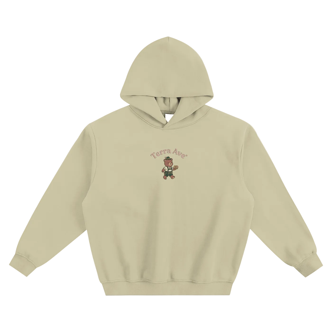 Deutschland bear hoodie German streetwear graphic hoodie front light green