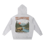 Yellowstone washed hoodie faded gray vintage streetwear back