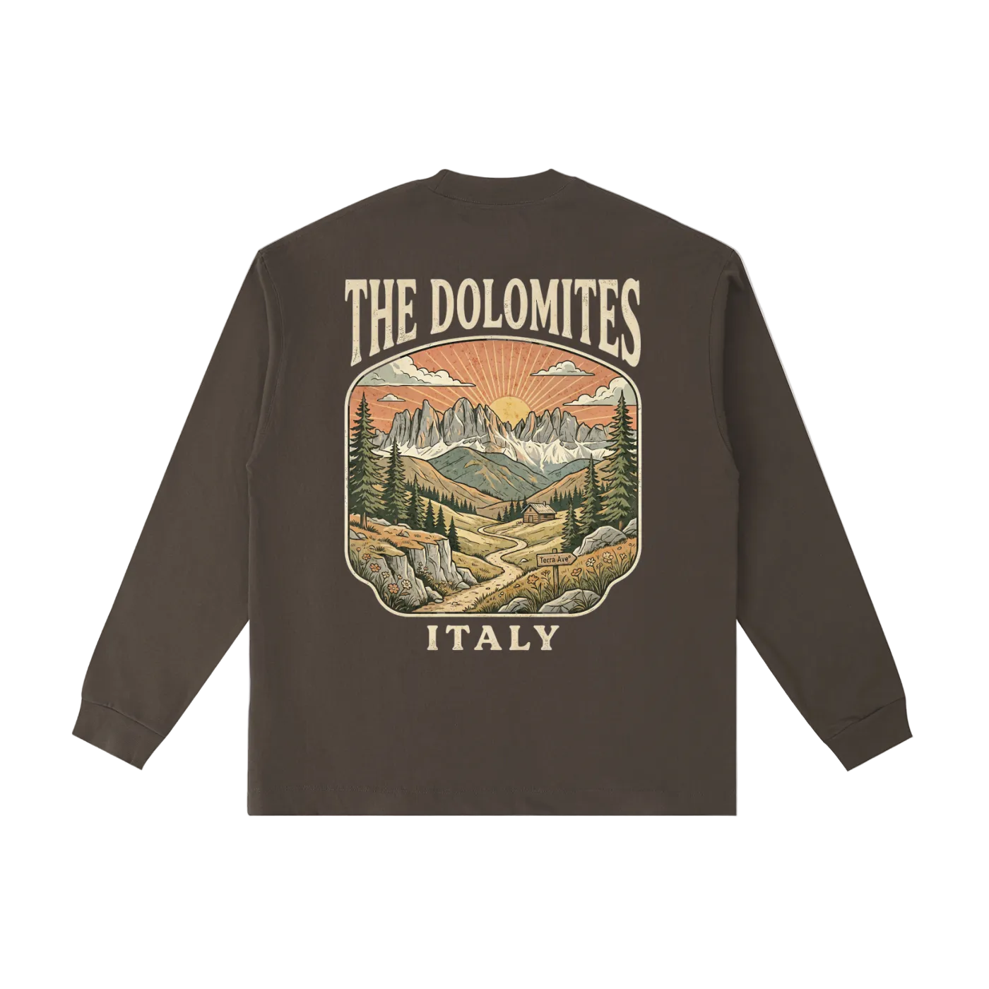 italy mountain long sleeve dolomites scenic graphic