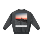 nyc coordinates crewneck new york streetwear sweatshirt back dark gray