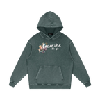 wherever we go hoodie green black vintage streetwear front