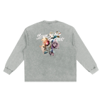 washed long sleeve gray vintage streetwear outfit back