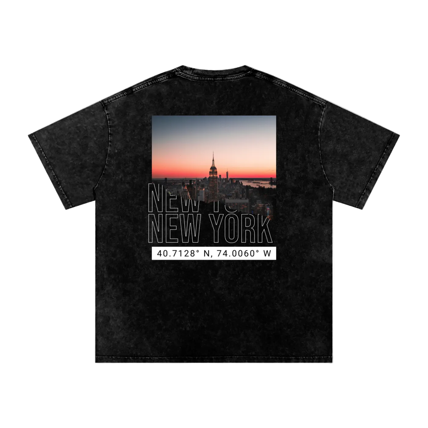 nyc washed tee black streetwear outfit back