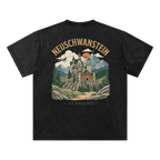 germany graphic shirt neuschwanstein castle vintage design black tee