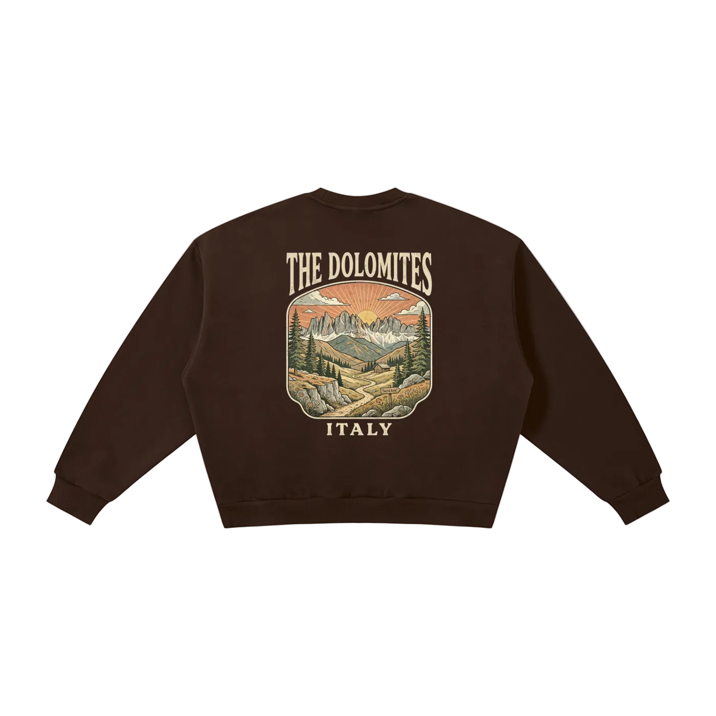 italy mountain crewneck dolomites hiking design
