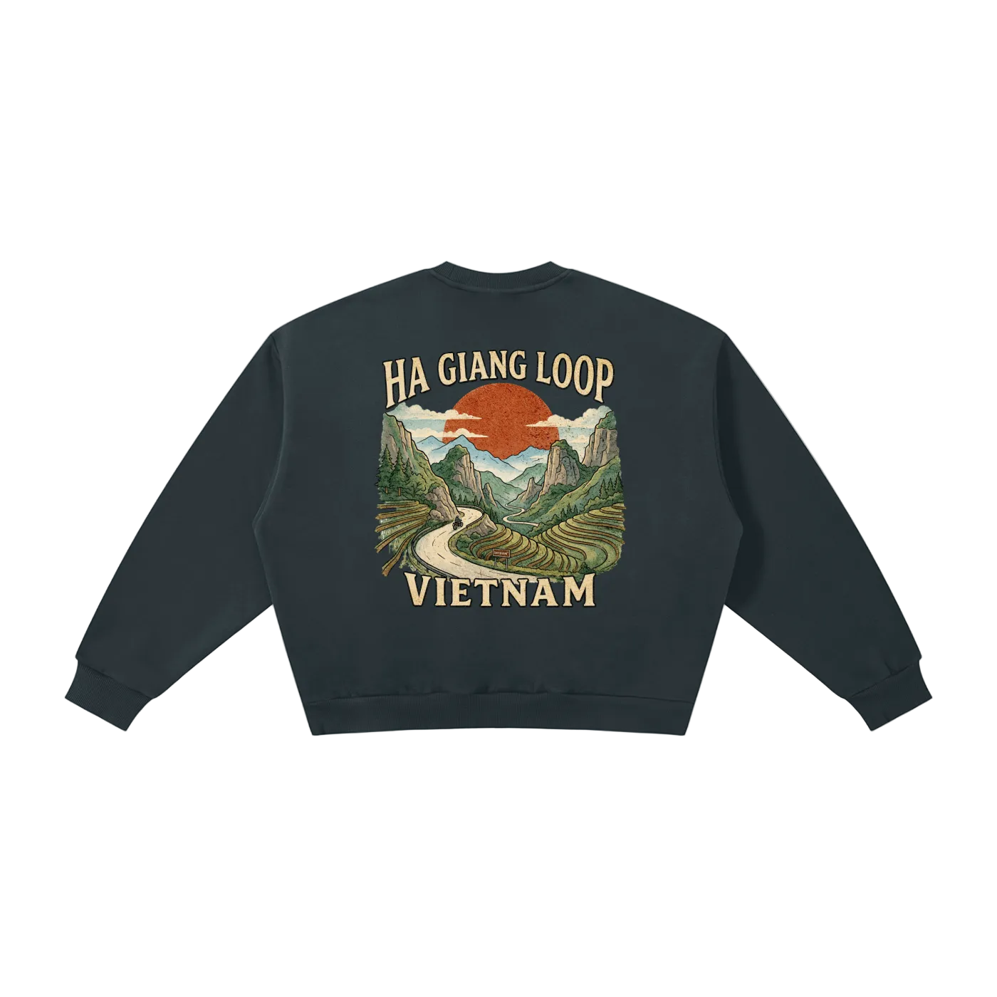 vintage outdoor vietnam crewneck ha giang loop