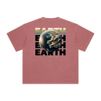 earth vintage tee red minimalist streetwear back