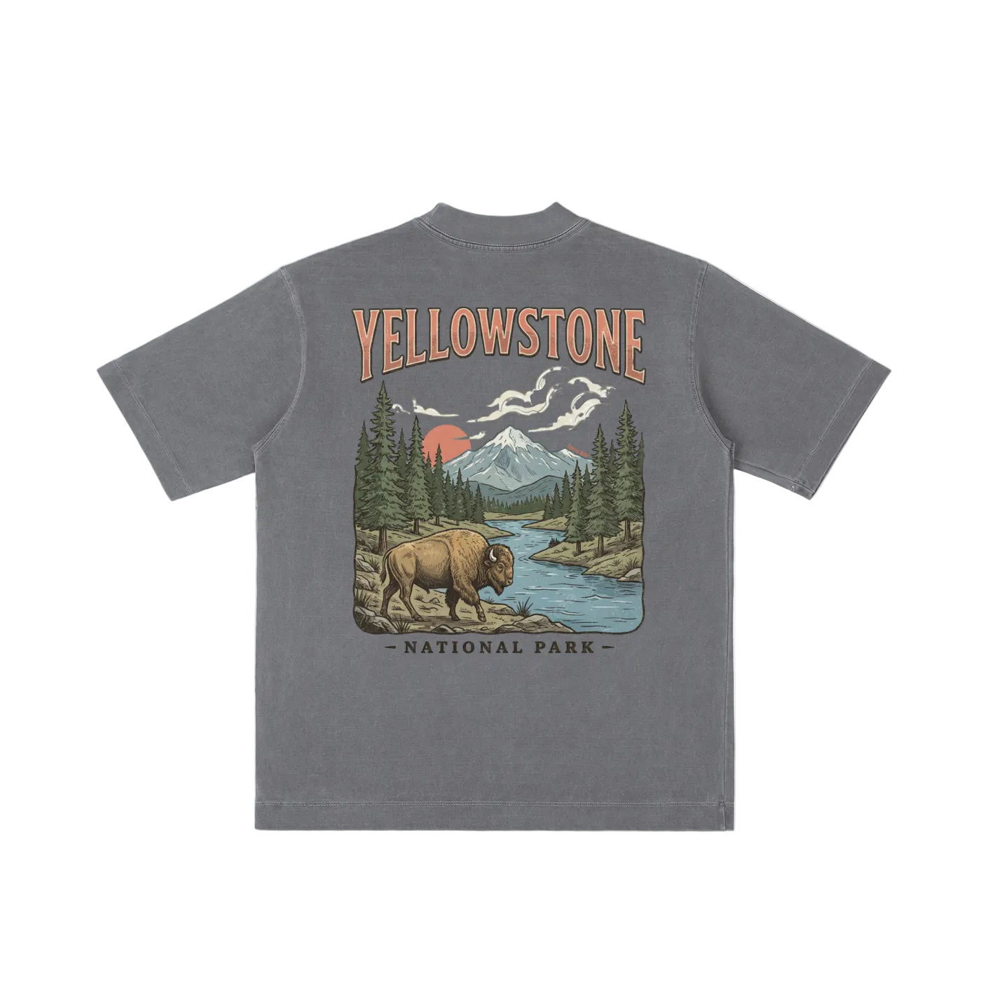 Yellowstone vintage t-shirt national park graphic tee back