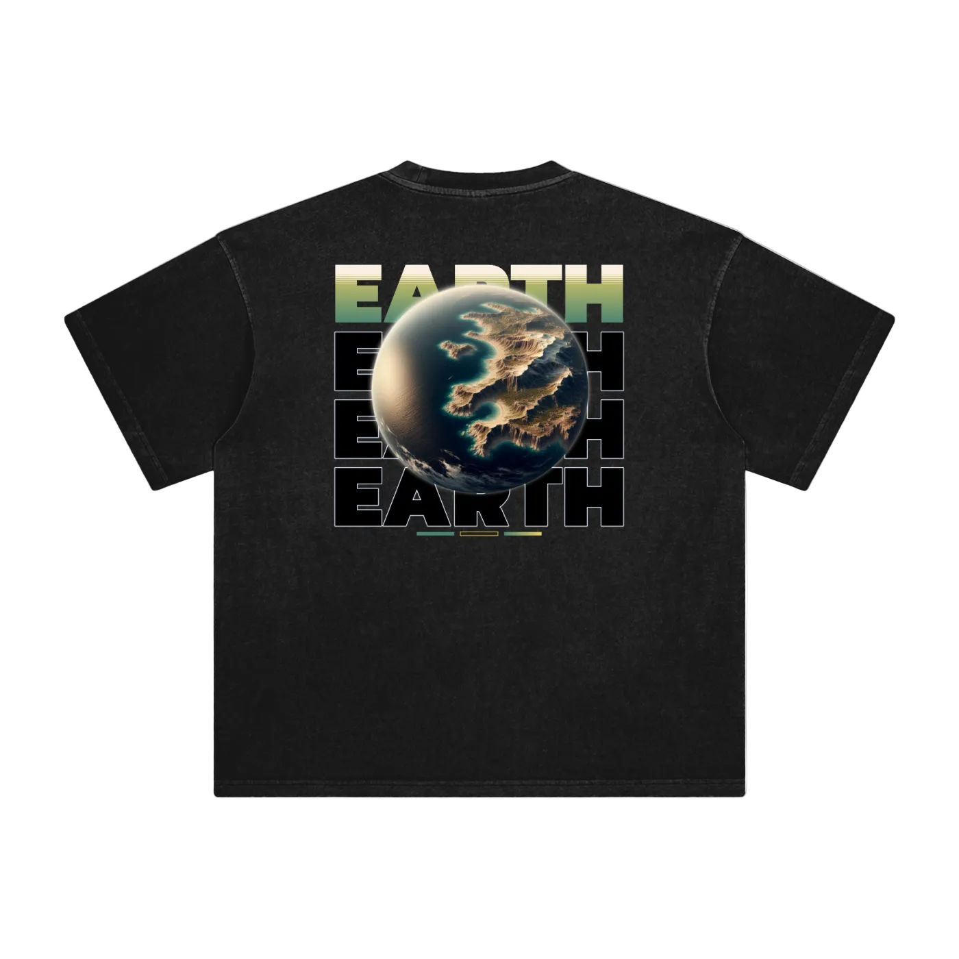 earth vintage t-shirt minimalist graphic streetwear back