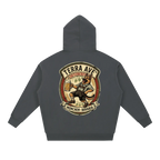 Oktoberfest hoodie gray travel hoodie minimalist outfit back