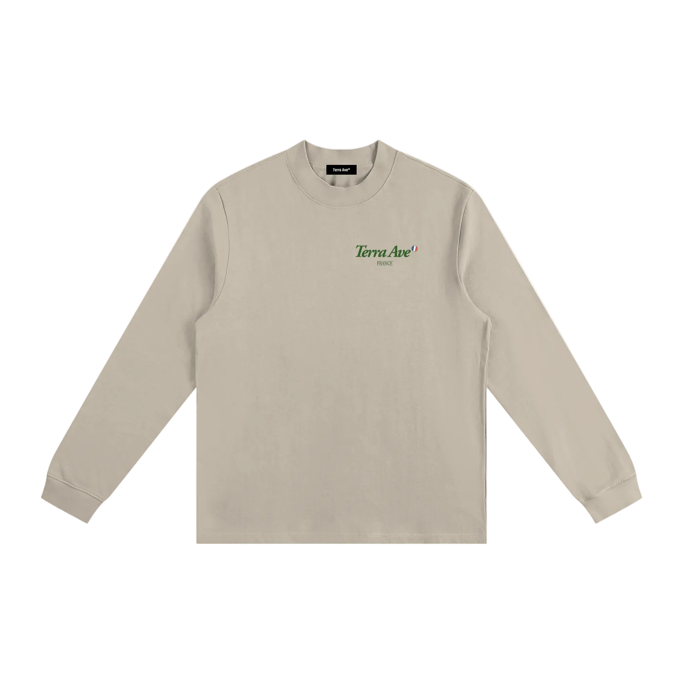 Nice club long sleeve shirt French Riviera minimalist front beige