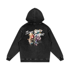 wherever we go hoodie faded black vintage streetwear back