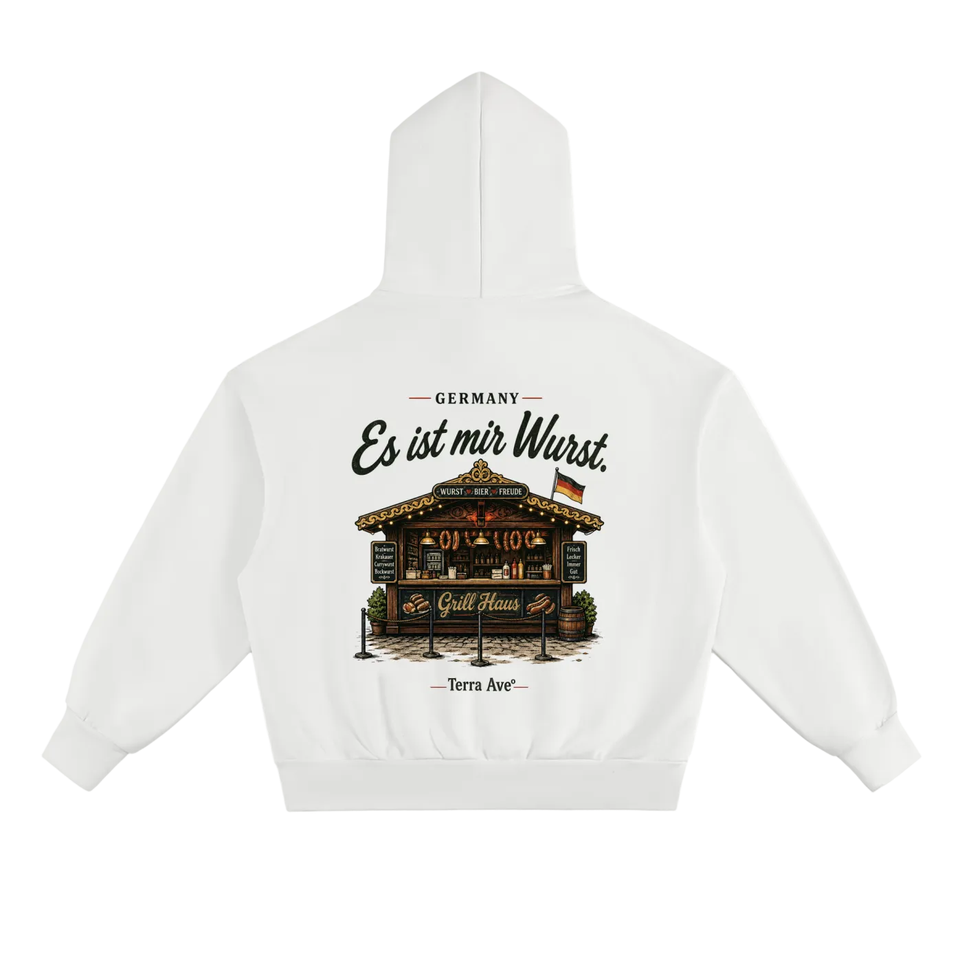 germany hoodie bratwurst stand graphic vintage design