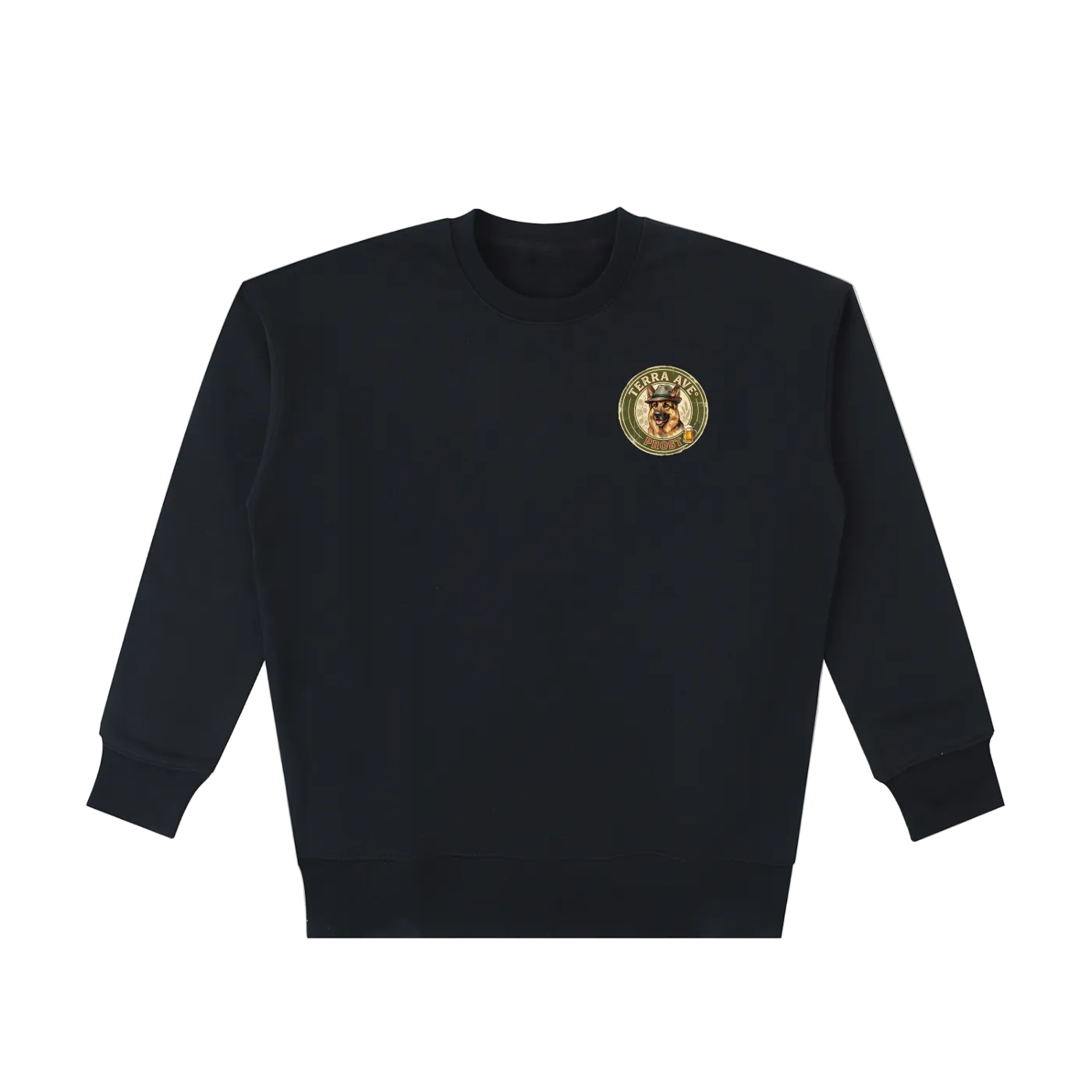 Oktoberfest crewneck black heavyweight minimalist sweatshirt
