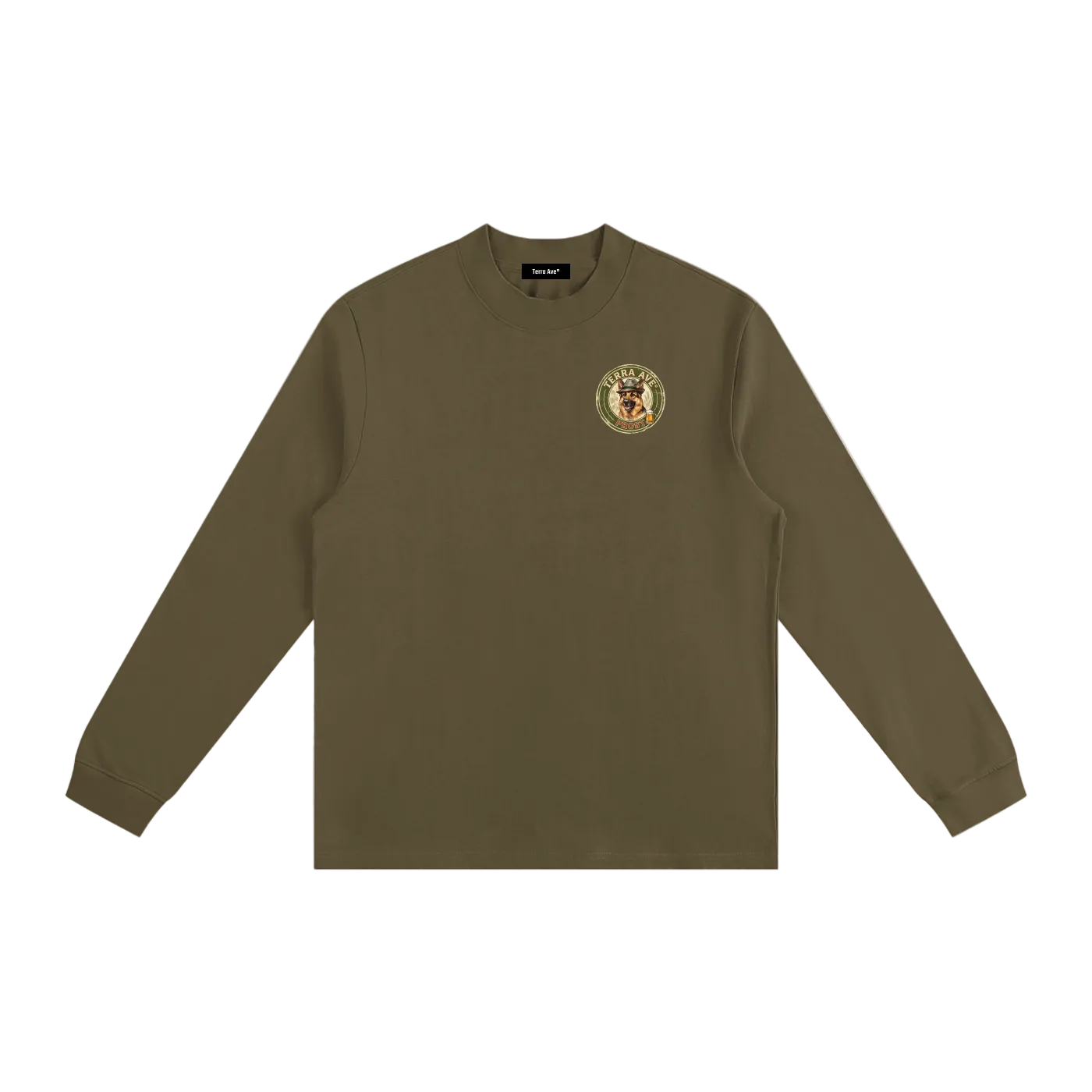 Oktoberfest long sleeve shirt green minimalist outfit front