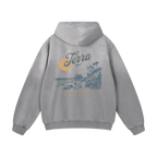 faded hoodie gray heavyweight streetwear outfit back