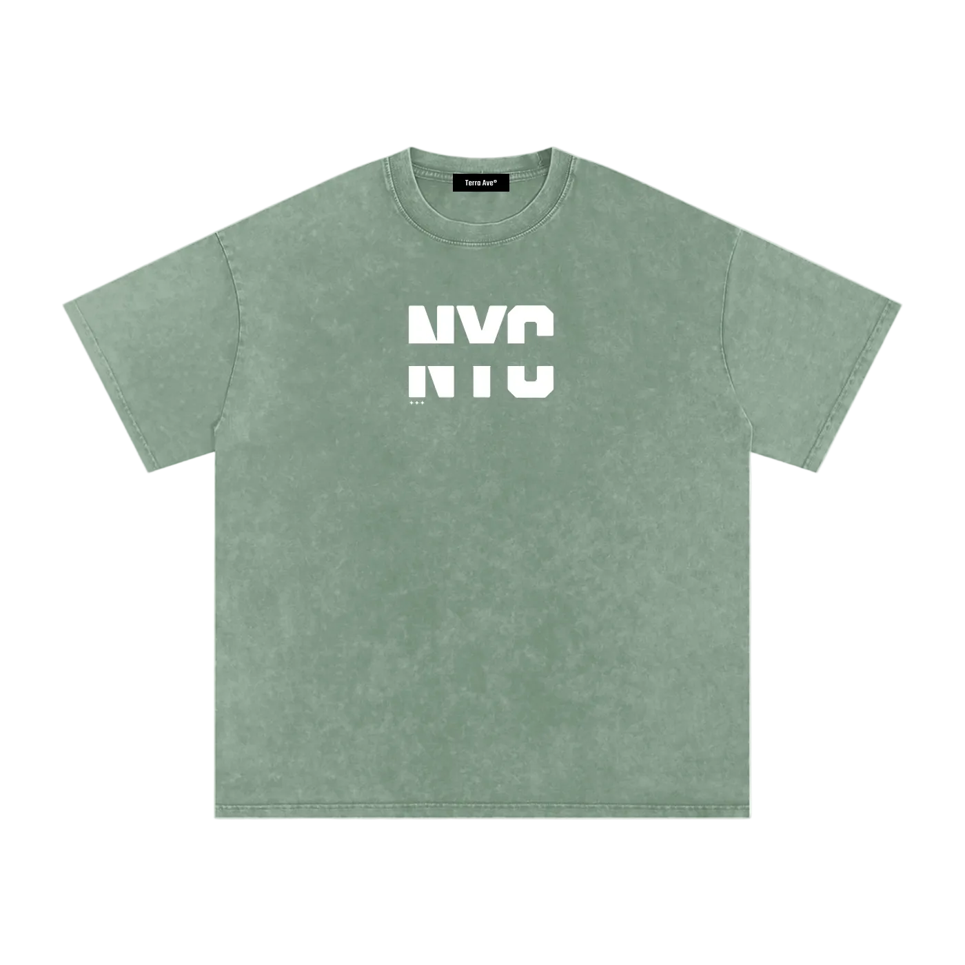 nyc washed tee green streetwear outfit front