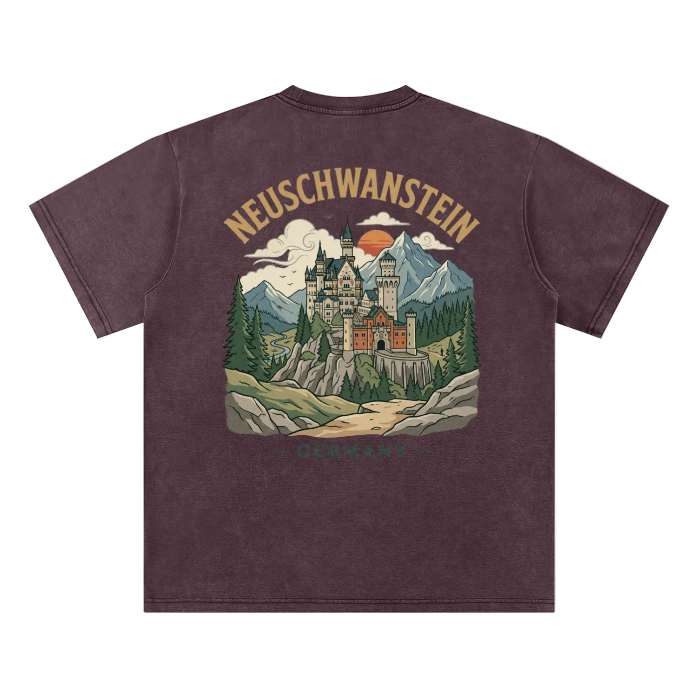 germany vintage graphic tee castle design terra ave