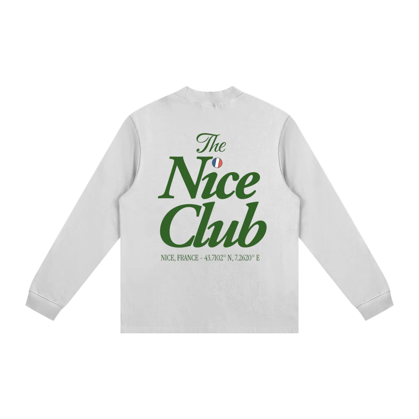 Nice club long sleeve shirt French Riviera minimalist back white