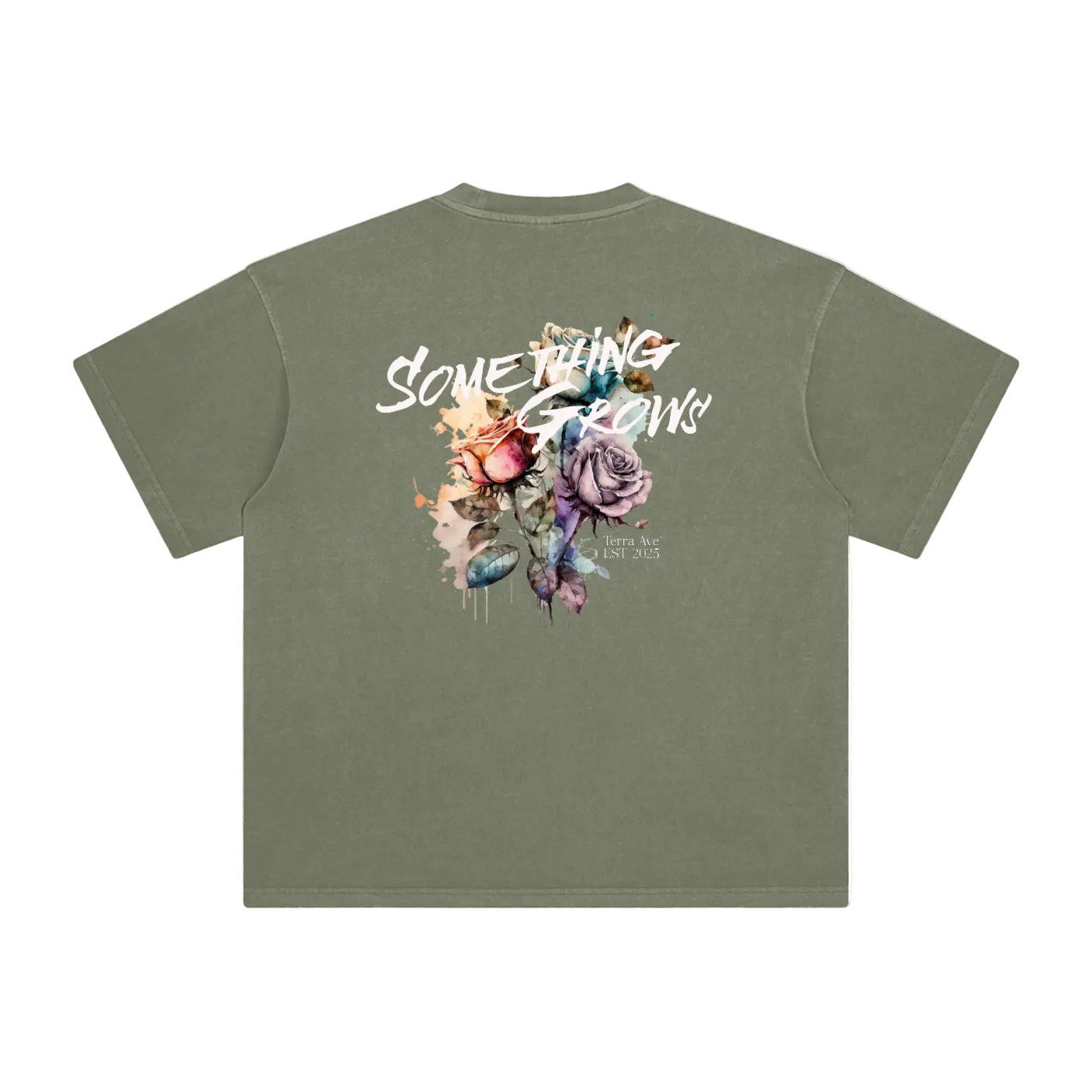 wherever we go vintage tee green streetwear outfit back