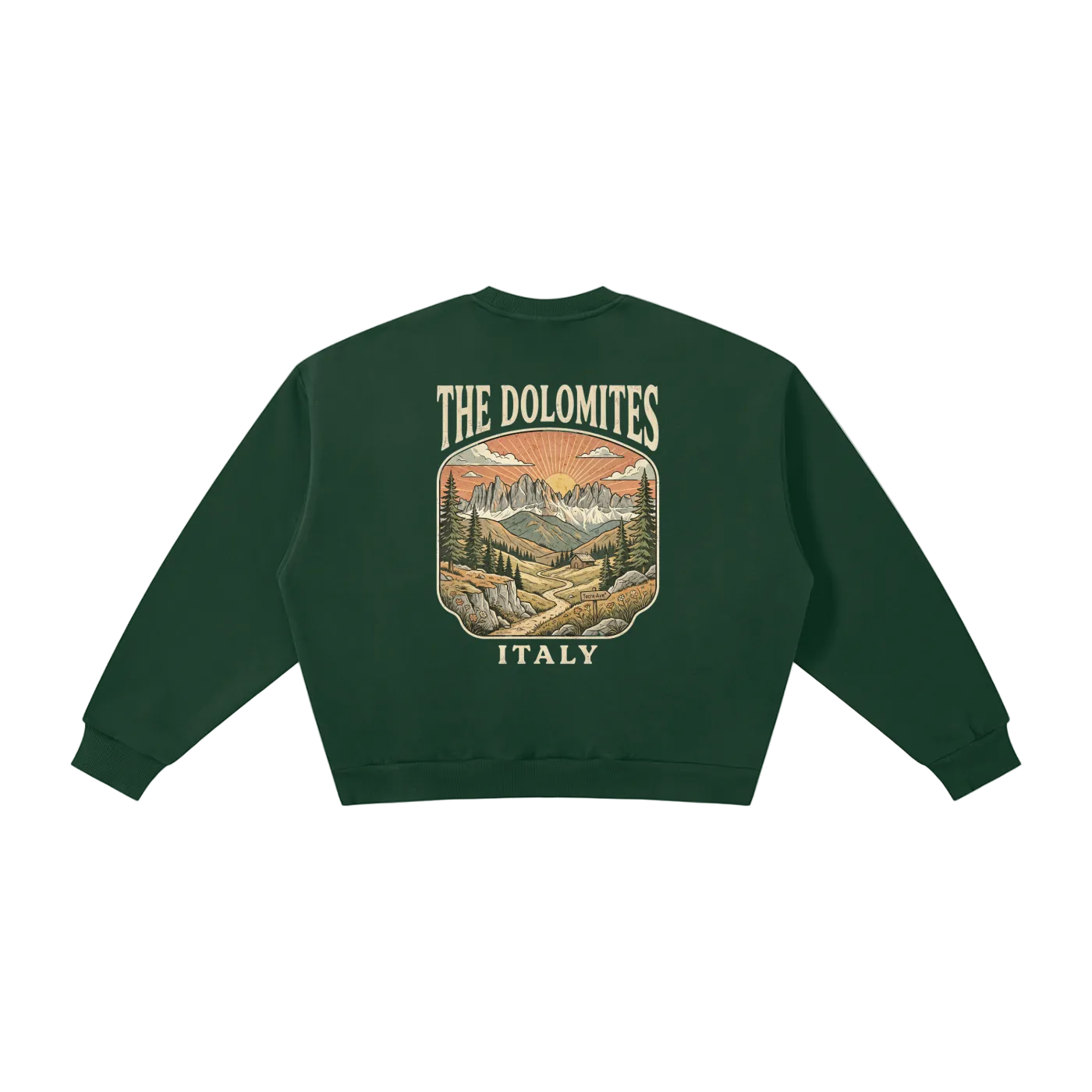 italy mountain crewneck dolomites scenic graphic