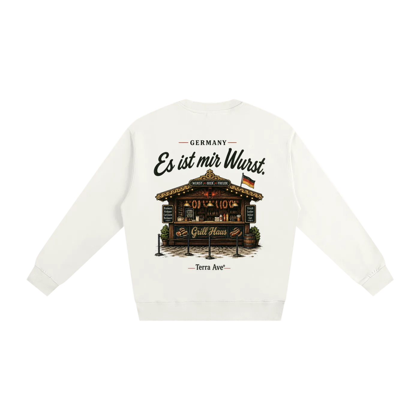 germany crewneck bratwurst stand graphic vintage design