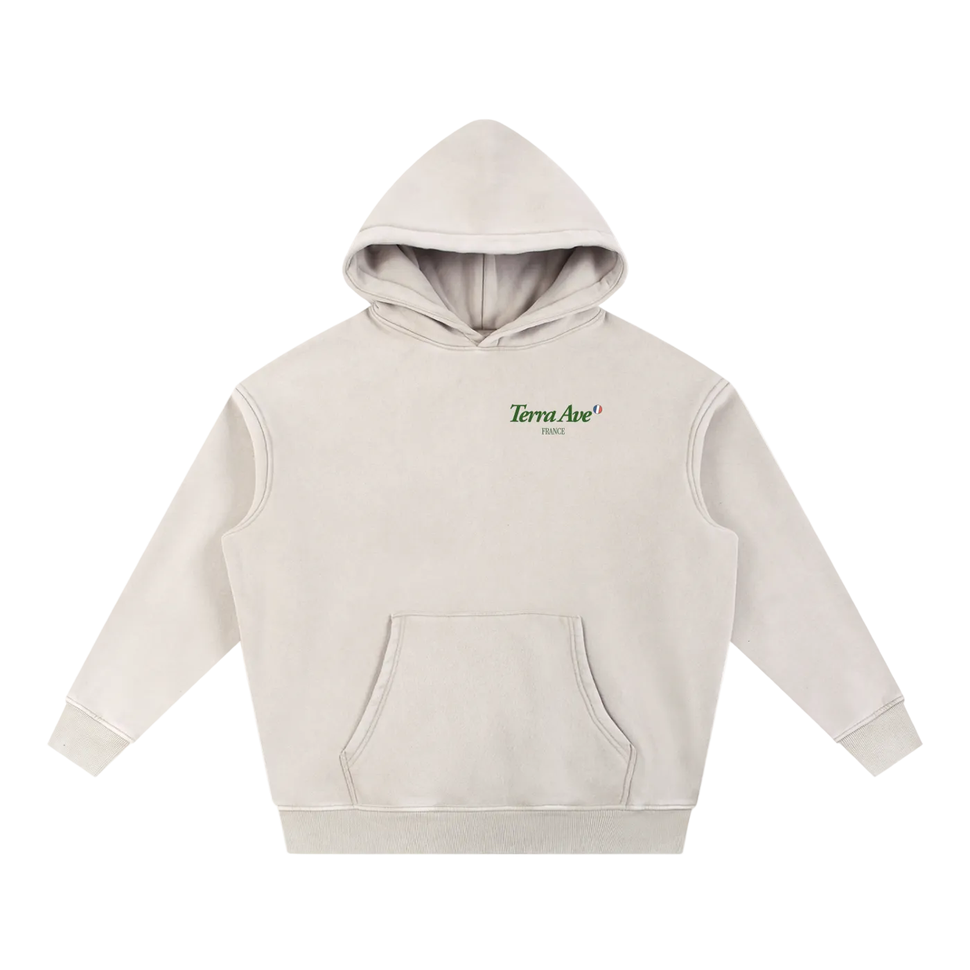 Nice washed hoodie French Riviera vintage streetwear front beige