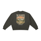 italy graphic crewneck dolomites mountain illustration