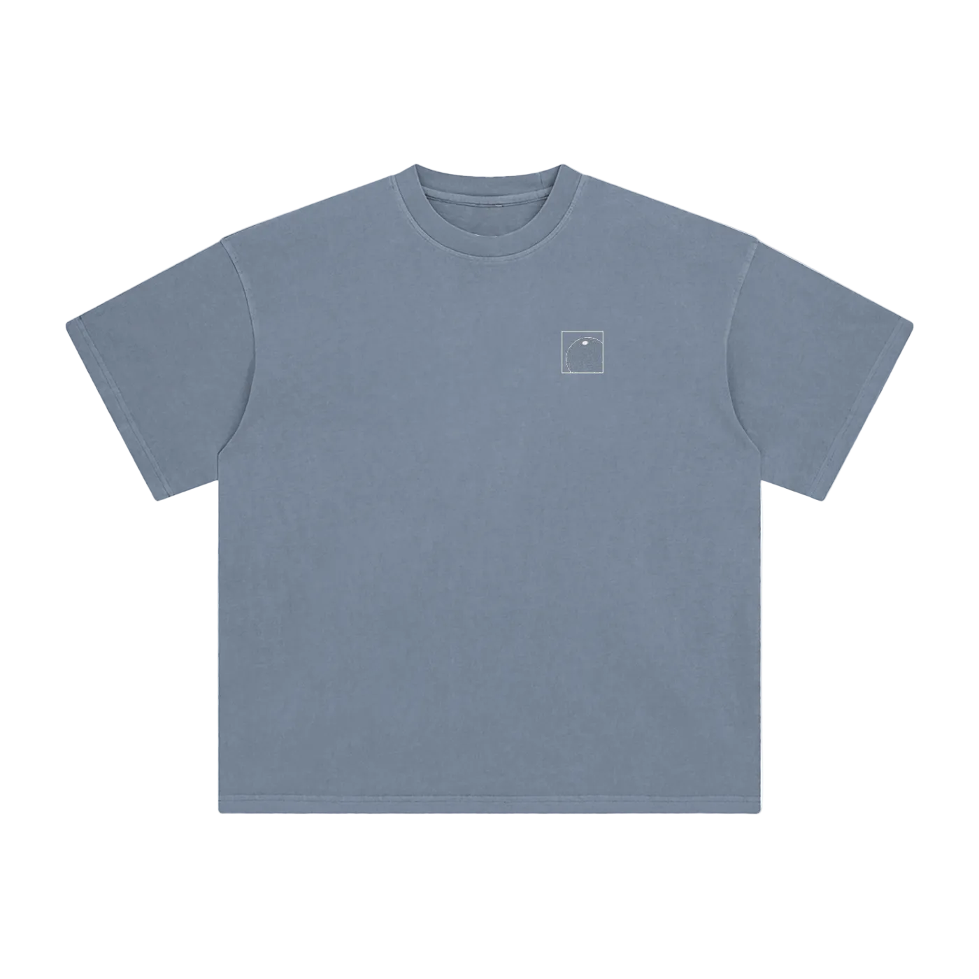 earth vintage tee blue minimalist streetwear front