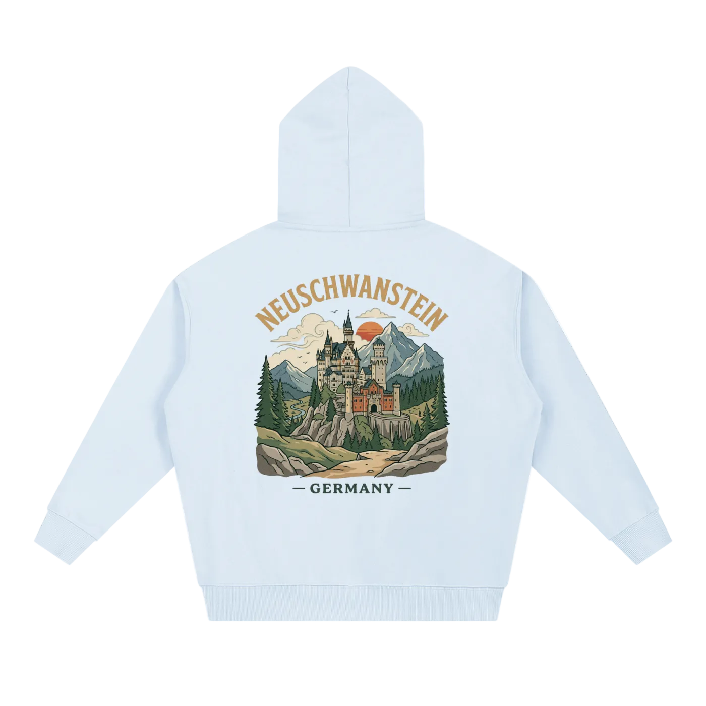 germany castle hoodie bavaria inspired graphic design terra ave
