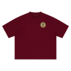 Oktoberfest oversized t-shirt red minimalist streetwear tee front