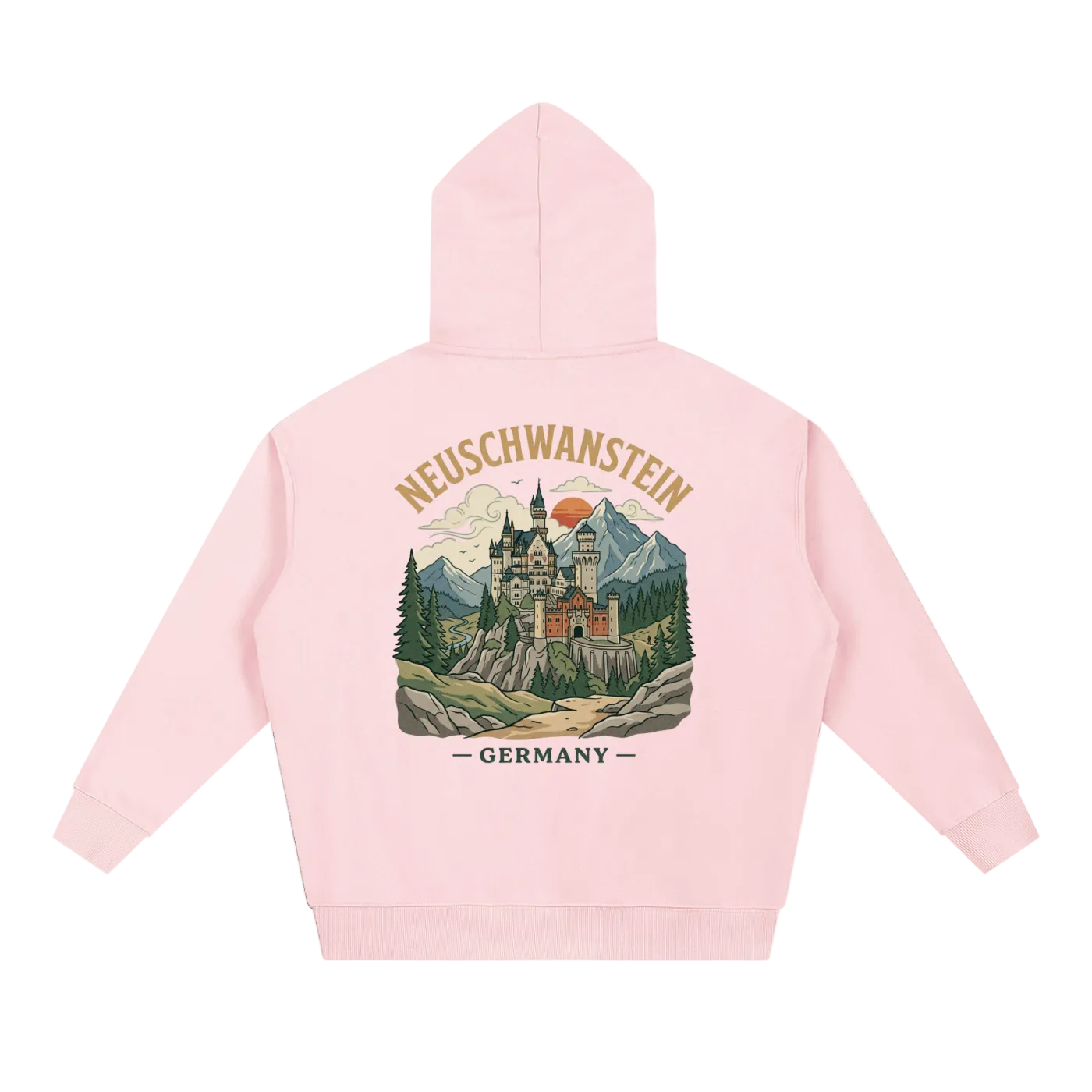 germany streetwear hoodie castle illustration vintage aesthetic
