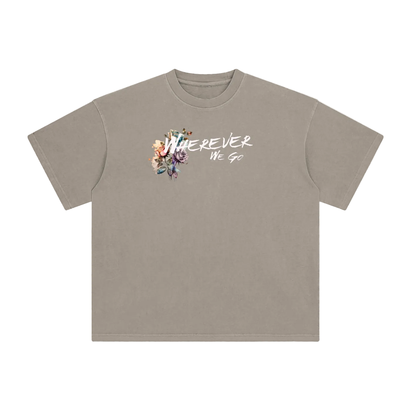 wherever we go vintage gray green streetwear outfit front
