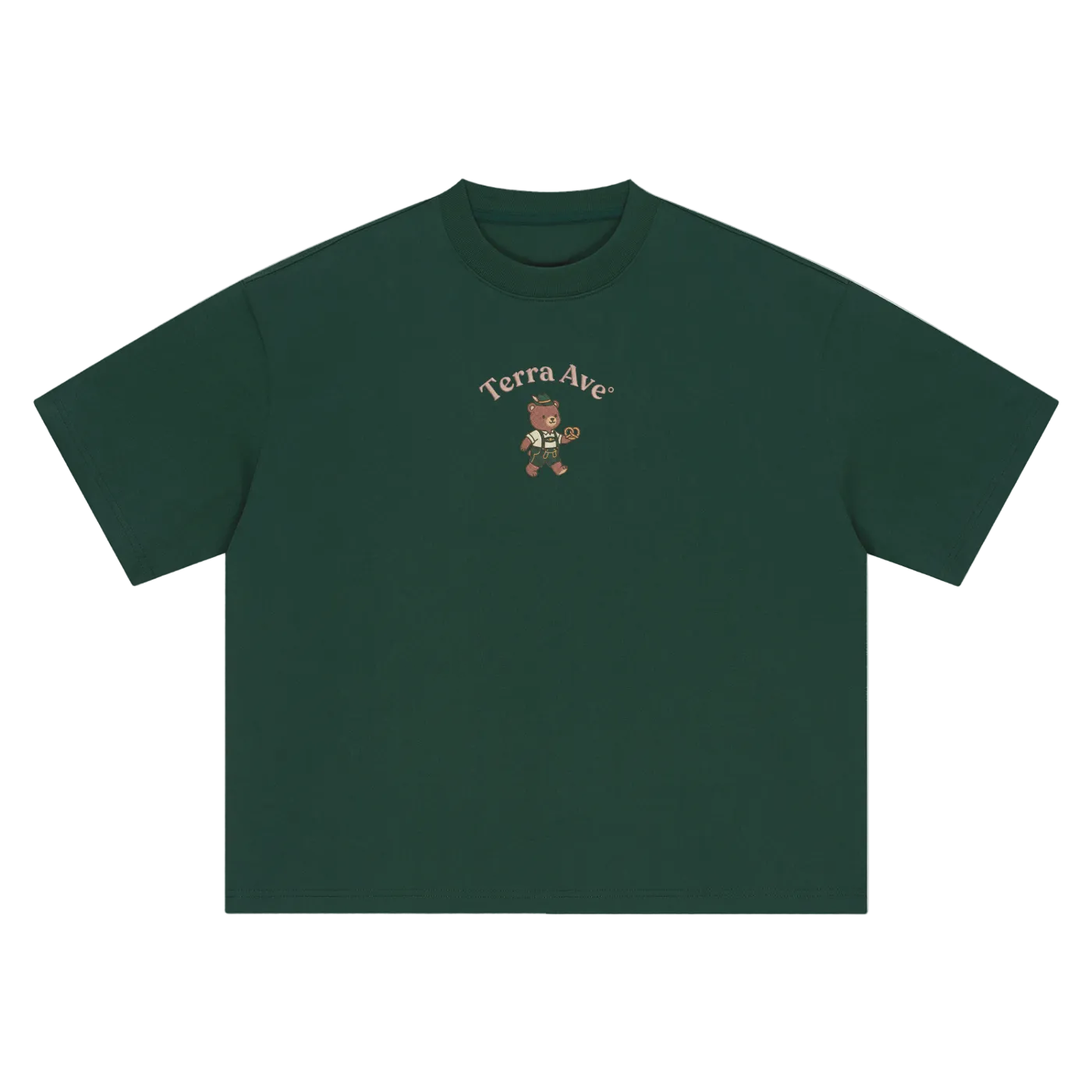 Deutschland bear heavyweight t-shirt German streetwear graphic tee front green