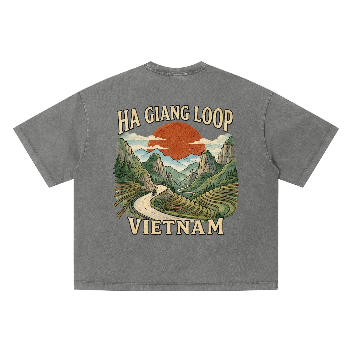 scenic vietnam graphic tee ha giang mountains