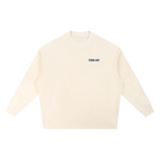 St Tropez crewneck beige minimalist travel outerwear front